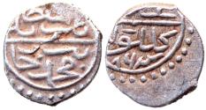 World Coins - OTTOMAN AR AKCHE of BAYAZID II AH 886 GELIBOLU  MINT  0.7 GR & 10 MM