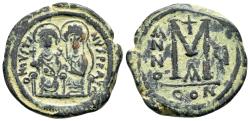 Ancient Coins - JUSTIN II with SOPHIA.(565-578).Constantinople.Ae.