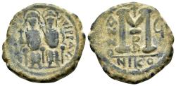 Ancient Coins - JUSTIN II and SOPHIA.(565-578).Nicomedia.Follis.