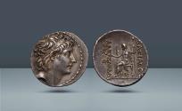 Ancient Coins - Seleucid Empire, Asia Minor. Alexander II, Zabinas, 128-123 BC  Antiochia on the Orontes, c. 128-122 BC, AR Tetradrachm, 16.67g (29mm, 11h). Ex M&M FPL 573, 1994, Lot 16