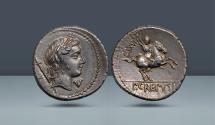 Ancient Coins - ROMAN REPUBLIC. P. Crepusius. Rome, c. 82 BC. AR Denarius. Ex NAC 15, Zürich 1999, lot 102