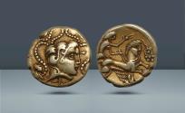 Ancient Coins - Gaul, Veneti. Armorica, c. 3rd century BC, AV Quarter Stater, 1.91g (12.3mm, 9h).