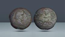 Ancient Coins - Roman Egypt. Antoninus Pius. Zodiac Series. 138-161 AD. Alexandria, RY 8 = 144/5 AD. AE Drachm. From the Rhakotis Collection, formed in the 1960s and 1970s (with collector’s ticket