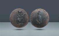 World Coins - United Kingdom, London. Gilbert Pidcock (Menagerie/zookeeper), The Strand, 1801, CU halfpenny, 9.33g (30mm, 7h).