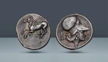 Ancient Coins - CORINTHIA. Corinth. c. 345-307 BC. AR Stater. Ex Vinchon, Paris, 26 April 1999, lot 160