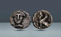 Ancient Coins - CILICIA, Uncertain Persian satrap. c. 4th century BC, AR Tetartimorion. Ex. Gert Cleff collection, Wuppertal; ex Gorny & Mosch, München Auction 191, 2010, Lot 1621