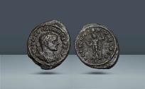 Ancient Coins - Roman Empire, Italy. Maximianus Herculius, 286–305 AD. Rome, c. 285-286 AD, BI Quinarius. From the collection of Carl Subak