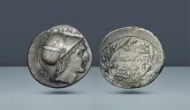 Ancient Coins - ROMAN REPUBLIC. Q. Lutatio Cerco. Rome, c. 109/108 BC. AR Denarius. Ex Ponterio & Associates, Inc. Sale 108, 1 August 2000, lot 256