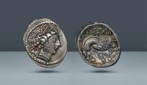 Ancient Coins - GALLIA CISALPINA. Cenomani. Imitation of Massalia.