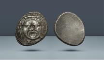 Ancient Coins - ETRURIA. Populonia. c. 3rd century BC. AR 20 Asses. Ex Schweiz. Bankverein 24, 1990, Lot 6. Ex Hirsch 275, 2011, Lot 3017