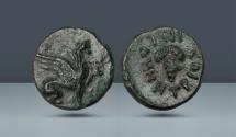 Ancient Coins - IONIA. Teos, c. 4th century BC. AE. From the collection of Prof. Dr. P.R. Franke