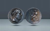 Ancient Coins - Bactrian Kingdom, Euthydemos I, 225-200/195 BC. Mint A (near Aï Khanoum), c. 206-200 BC, AR Tetradrachm, Ex Keith Rutter. Ex CNG 75, lot 617