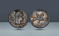 Ancient Coins - Roman Republic, Italy. L. Papius, Rome, c. 79 BC, AR Denarius serratus, 3.93g (18mm, 11h).