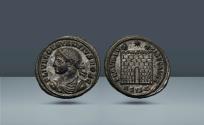 Ancient Coins - Roman Empire, Constantius II as Caesar, Siscia, c. 328/9 AD, AE 20. From the estate of Lane Brunner