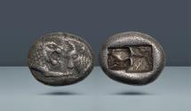 Ancient Coins - LYDIA. Croesus. Sardes, c. 564-539 BC. AR Sixth Stater. Ex CNG ESale 217, 26 August 2009, lot 121