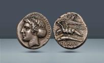 Ancient Coins - Paphlagonia, Sinope. c. 350-300 BC, AR Drachm. From an old Swiss collection started in the 19th century, acquired on 5 March 1952 from Bank Leu AG & Co., Zurich