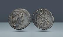 Ancient Coins - ROMAN REPUBLIC. Q. Pomponius Musa. Rome, 66 BC. AR Denarius. Ex Crippa FPL 3, 1967, lot 549 and Crippa FPL 1, 1971, lot 495