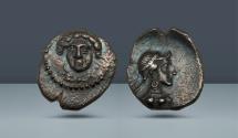 Ancient Coins - SATRAPS OF CILICIA. Datames. 384-360 BC. AR Obol. From the collection of Prof. Dr. P.R. Franke