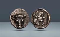 Ancient Coins - Phokis, Federal Coinage. c. 478-460 BC, AR Triobol. Ex Lockett, Ex Bement and William's Plate Coin