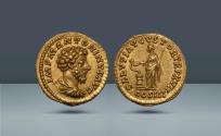 Ancient Coins - Roman Empire, Italy. Marcus Aurelius, 161-180. Rome,  c. 162/163 AD, AV Aureus, 7.23g (19mm, 6h). Ex Jacob Hirsch XV, Munich 1906, Lot 1397.