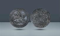 World Coins - Germany, Saxony Electorate. Johann Georg I, 1615 - 1656. Dresden, 1628, AR Broad 4 Reichstaler, 112.81g (59mm, 11h).