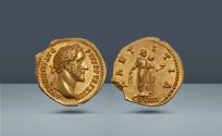 Ancient Coins - Roman Empire, Italy. Antoninus Pius, 138-161 AD. Rome, c. 150-151 AD, AV Aureus, 7.20g (20mm, 6h). Pedigree: UBS 64 (24 January 2006), 195.