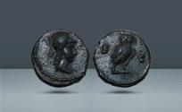 Ancient Coins - Roman Empire, Rome. Anonymous, Struck, c. 96-192 AD (Antonine Period), AE Quadrans. Acquired in 1932 from J. Schulman, Amsterdam