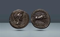 Ancient Coins - REPOSTED with NEW PEDIGREES: Divus Julius Caesar, c. 44 BC , AR Denarius. Bruder Egger, 14th April 1913, lot 26. Ex Ars Classica XIII, 27 June 1928, lot 1027