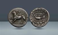 Ancient Coins - Sikyonia, Sikyon. c. 335-330 BC, AR Stater, 12.16g (23mm, 1h).