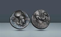 Ancient Coins - Akarnania, Leukas, c. 320 - 280 BC, AR Stater, 8.6g (23mm). Ex Numismatics Lanz Auction 50, 1989, lot 235.