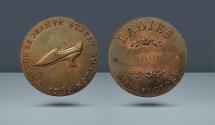 World Coins - BRITISH TOKENS, Middlesex. Carter's. 1795. CU Halfpenny. From the Quentin Brisley Collection of British Tokens. Purchased from B.A. Seaby (comes with old envelope)