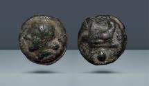 Ancient Coins - Roman Republic AE Uncia. Anonymous. Rome, c. 225/217 BC. AE Uncia. Ex Eberhard Link Collection. Ex Kricheldorf XXI, Stuttgart 1970, lot 152