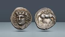 Ancient Coins - THESSALY. Larissa. c. 356-320 BC. AR Drachm. Ex Leu 42, 15 May 1987, Lot 211. Acquired from Bank Leu, 15 June 1989.