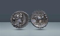 Ancient Coins - Roman Republic, Italy. C. Marius C.f. Capito, Rome, 81 BC, AR Serrate Denarius. Ex Ratto List 1, 1969, no. 206