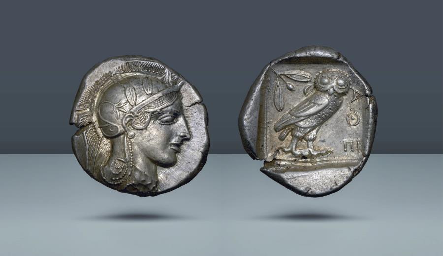 ATTICA. Athens. c. 454404 BC. AR Tetradrachm. Full crest Greek Coins