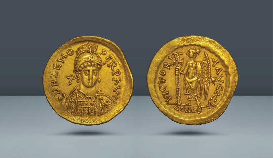 Zeno, the Isaurian. 474491 AD. Constantinople Mint. AV Solidus. Ex