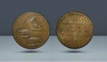 World Coins - BRITISH TOKEN. Middlesex 313. Hall's. 1795. Copper Halfpenny, 9.38g. From the Mike Sussman Collection of British Tokens. Purchased from Doris Black of BlackShadowCoins