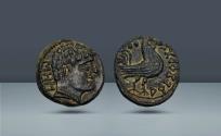 Ancient Coins - Hispania, Arekorata (Agreda). AE Half Meitat