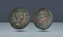 Ancient Coins - Roman Empire. Orbiana, wife of Severus Alexander. 222-235 AD. Rome, c. 225 AD. AE Sestertius. Acquired in August, 1989 (Günther Schlüter, Chairman, German Num. Society 1975-1977)
