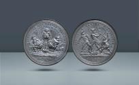 World Coins - Germany, Utrecht. War of the Spanish Succession, Medal of mockery, 1714, Tin Medal, approx. 30.92 g (44mm, 12h).