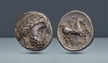 Ancient Coins - CELTIC. Pannonia. c. 2nd century BC. AR Tetradrachm. Ex Giessener Münzhandlung 141, München 2005, lot 23