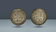 World Coins - GERMANY, Halberstadt (Bistum). Ulrich I von Reinstein. 1149-1160 AD. AR Bracteate. Estate of Dr. Busso Peus ,Peus 317, 6 May 1987, lot 227; Ex Cahn 52, 27 October 1924, lot 943