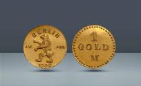 World Coins - GERMANY, Berlin Stadtwappen. Dies by Josef Wild, Nürnberg, 1925 , AV 1 Goldmark. ATTEMPT TO RE-INTRODUCE THE GOLD STANDARD