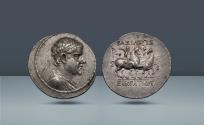 Ancient Coins - Greco-Baktrian Kingdom. Eukratides I Megas, 171–145 BC. Struck, c. 170-145 BC , AR Tetradrachm. Acquired from Windsor Antiquities