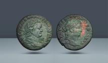 Ancient Coins - Roman Provincial. Vespasian and Titus. 69-79 AD. Alexandria, Year 8. Ex Kricheldorf 36, Stuttgart 1982, lot 113. Ex Kricheldorf 34, Stuttgart 1980, lot 269.