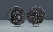 Ancient Coins - Posthumous Issues of Antiochus VII struck under the Kings of Cappadocia, Ariarathes VII Philometor in name of Antiochus VII. Ex M&M 72, 1987