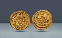 Ancient Coins - Byzantine Empire. Phocas, 602-610 AD. Constantinople, c. 603 AD, AV Solidus. Münzen & Medaillen AG 85, 11 April 1997, lot 285 and Auctiones AG 12, 29-30 Sept 1981, lot 668