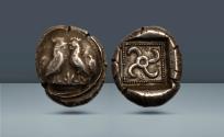 Ancient Coins - Dynasts of Lycia, Lycia. Teththiveibi, c. 450 - 420 BC. Uncertain Mint (Kandyba?), c. 440 - 430 BC, AR Stater. Ex Hans von Aulock collection; Kricheldorf 41, 1988, lot 139