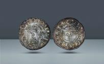 World Coins - Anglo Saxon - Danish Kings, England. Cnut, Ægelm (Moneyer), 1016-1035 AD Chichester, c. 1029-1036 AD, AR Penny, 1.11g (17.3mm, 9h). Ex: Countship of Brahesminde Collection