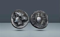 Ancient Coins - Islands off Mysia, Prokonnesos. Struck, c. 411 - 387 BC, AR Hemidrachm. Ex CNG, Triton IV, New York 2000, lot 243